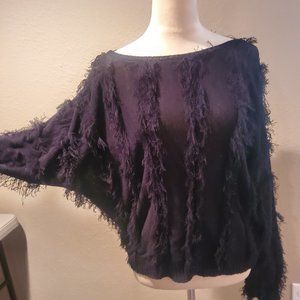 Black Fringe Sweater